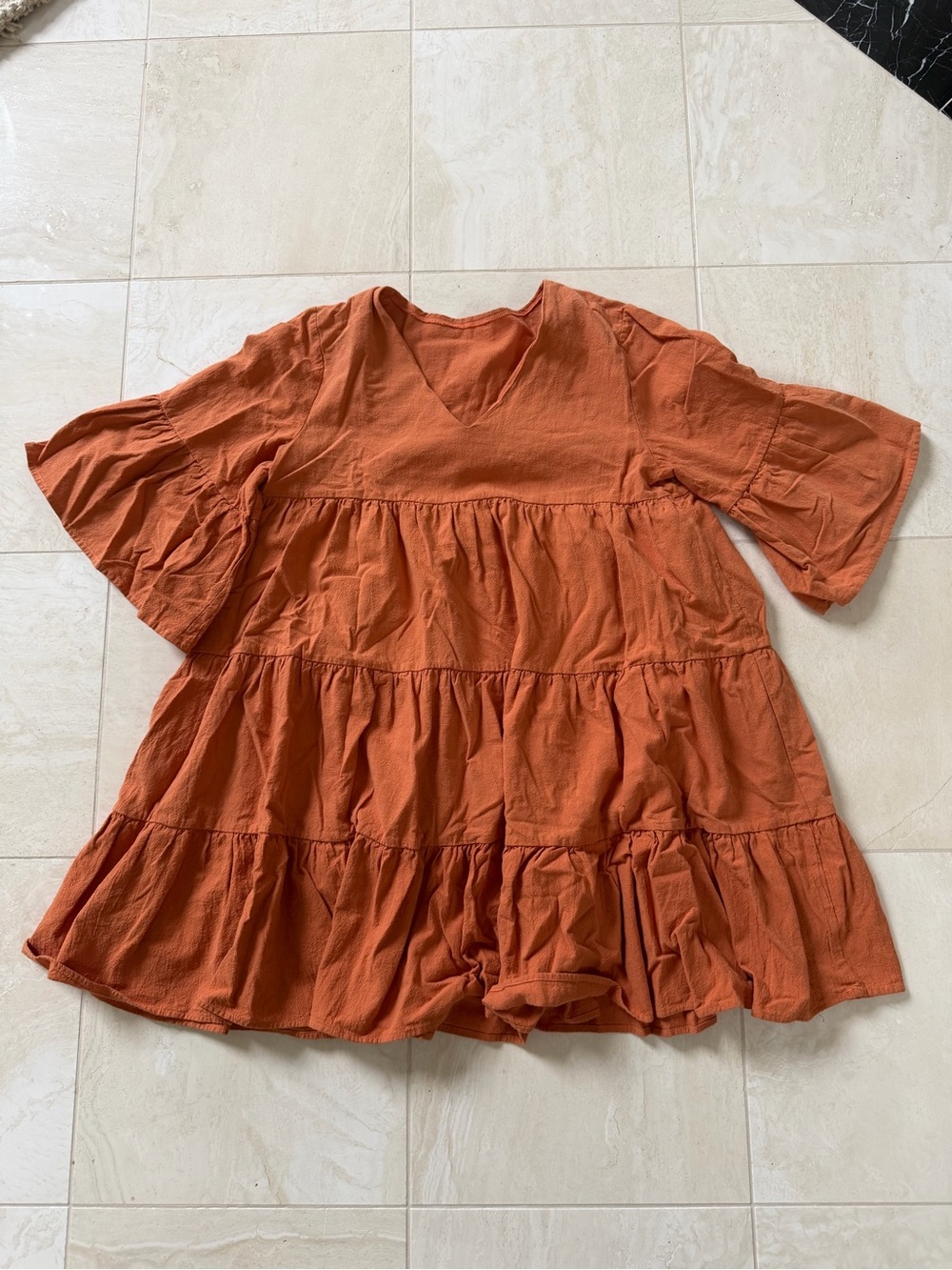 SHEIN Tiered V-Neck Mini Dress, Size S - Picture 2 of 4